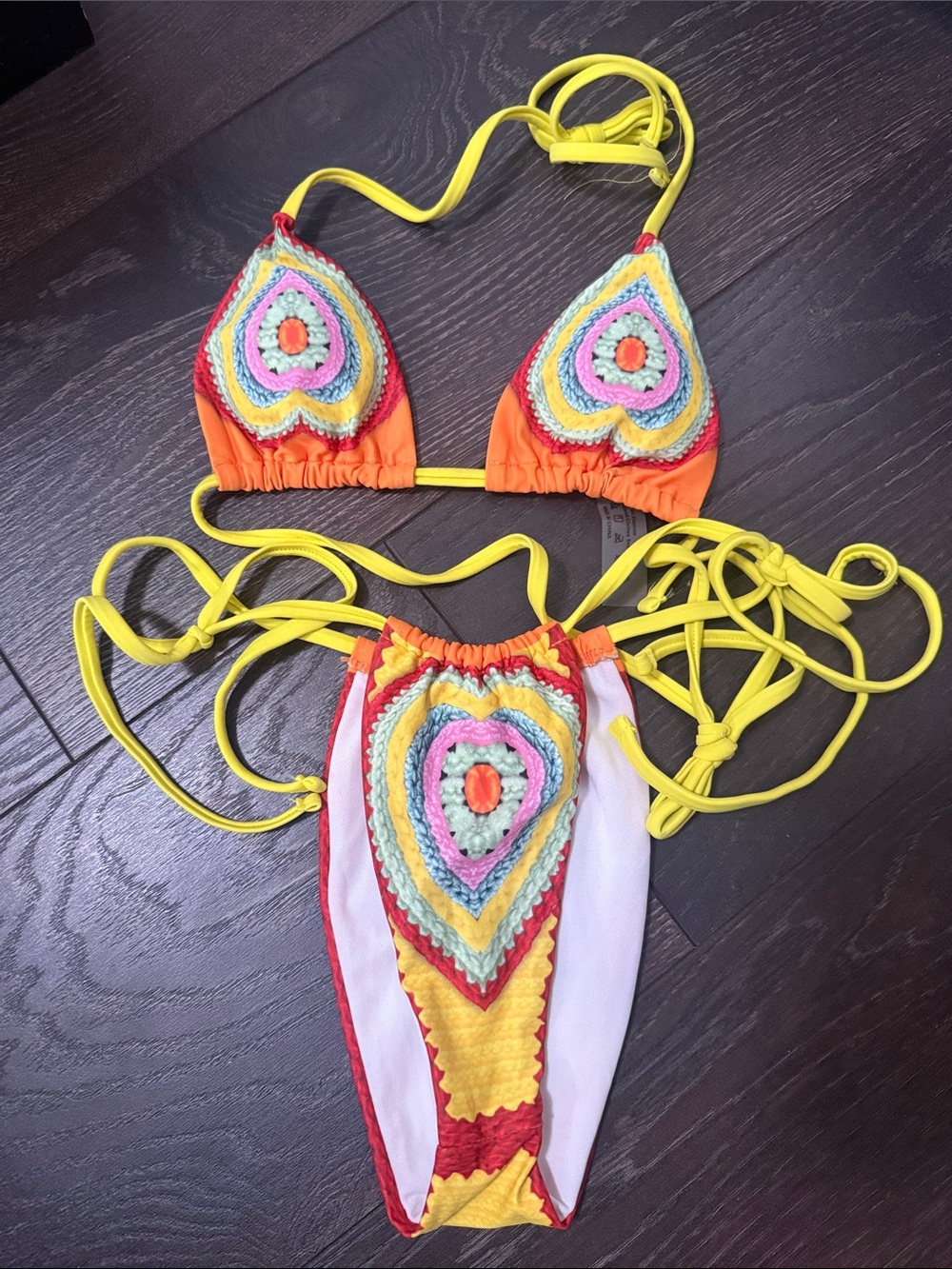 Candy Heart Bikini Set Size Small